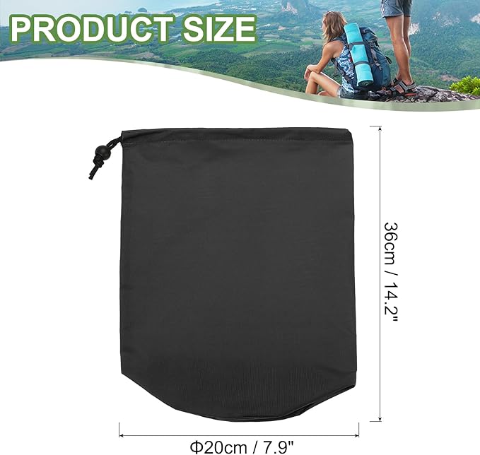 PATIKIL Stuff Sack, Waterproof Outdoor Storage Sack Portable Drawstring Dust Flap Bag Lightweight Sleeping Bag for Camping Hiking Backpacking