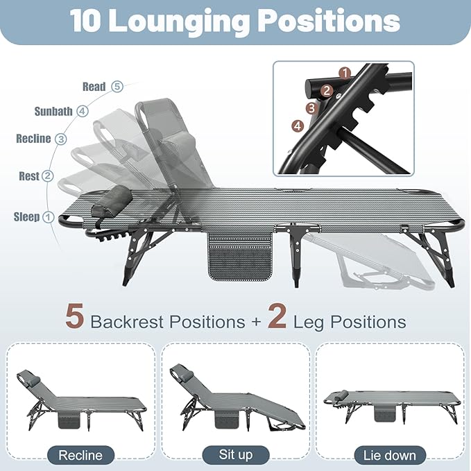 Slsy Folding Camping Cot for Adults with Pad, Padded Portable Sleeping Cots, Camp Bed with Carry Bag for Outdoor Travel, Beach, Hiking