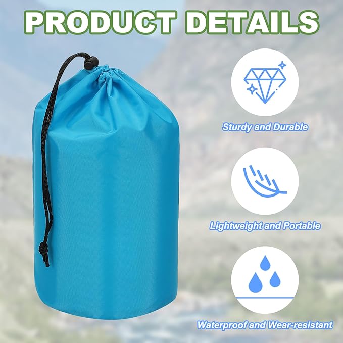 PATIKIL Stuff Sack, Waterproof Outdoor Storage Sack Portable Drawstring Dust Flap Bag Lightweight Sleeping Bag for Camping Hiking Backpacking