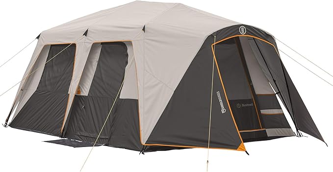Bushnell Instant Tent | 6 Person / 9 Person / 12 Person Shield Series Instant Tents Cabin Design Perfect for 3 Season Family Camping, Hunting, and Fishing with Fast Setup | Instant Tents, Cabin Design, Family Camping, Hunting, Fishing, Fast Setup