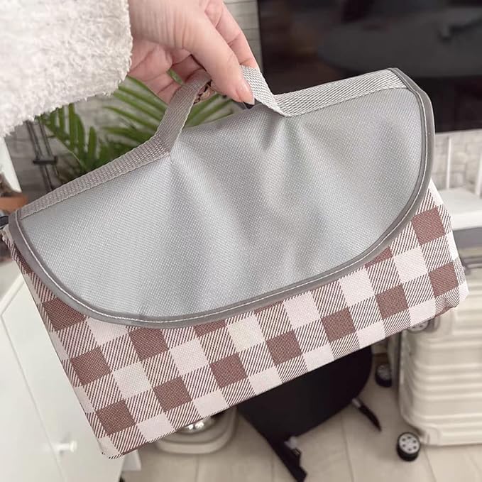 K Y KANGYUN Outdoor Picnic Blanket, Extra Large Beach Blankets, Foldable Lightweight Waterproof Sand Mat, Picnic Blanket 80" x 60" for Beach Camping Hiking Park Patio (Brown, 80x60 inch)