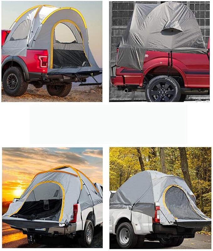 GeRRiT Truck Tent Truck Bed Tent, Pickup Tent, Waterproof Truck Camper, Easy to Setup Truck Tents for Camping, Width 165cm, Gray