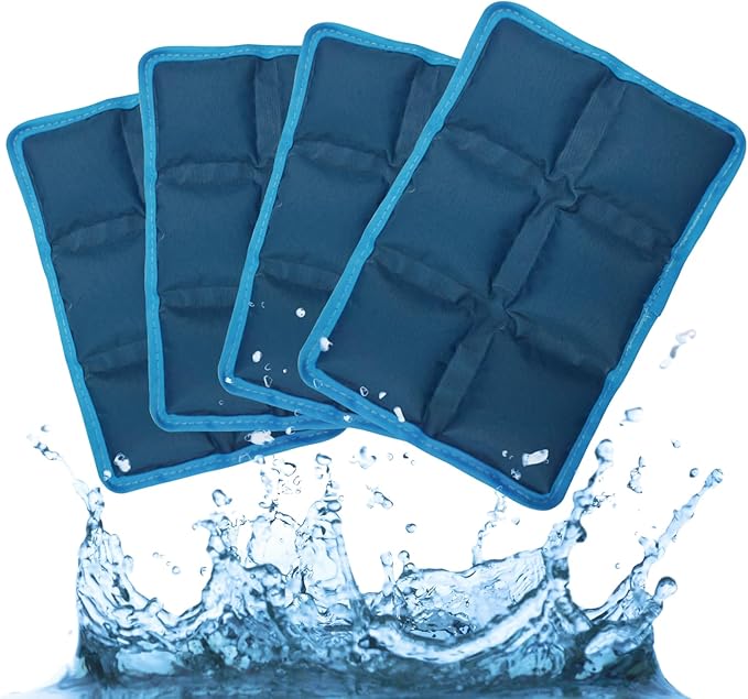 Reusable Ice Pack for Lunch Box and Cooler Bag, Reusable and Long-Lasting Cold Packs Flexible Slim Ice Packs, Freezer Packs for Shipping Food, Cooling Packs for Mailing, Lightweight & Space Saving
