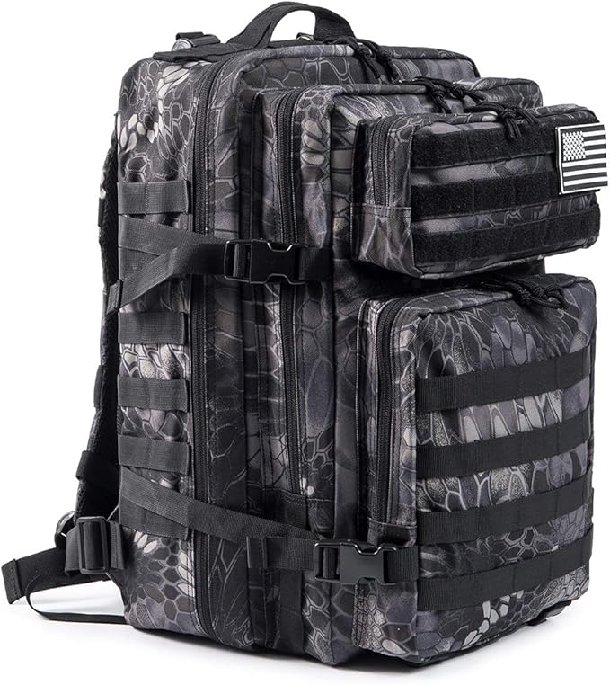 QT&QY 45L Military Tactical Backpacks Molle Army Assault Pack 3 Day Bug Out Bag Hiking Treeking Rucksack…