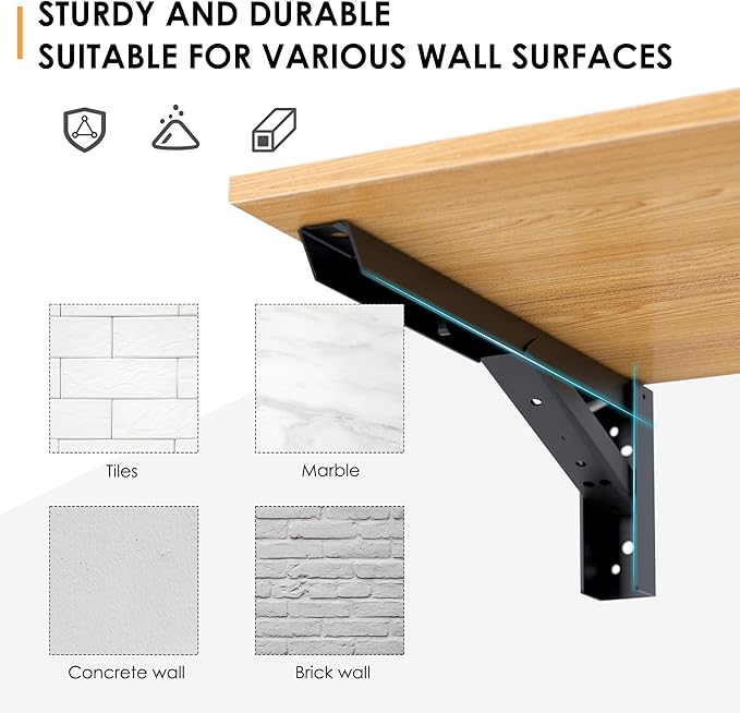 Need Small Fold Down Table Wall Mounted Heavy Duty Small Folding Wall Table Length 30 inches Width 20 inches Perfect Addition to Laundry Room/Home Bar/Kitchen & Dining Room AC15BB(7650)