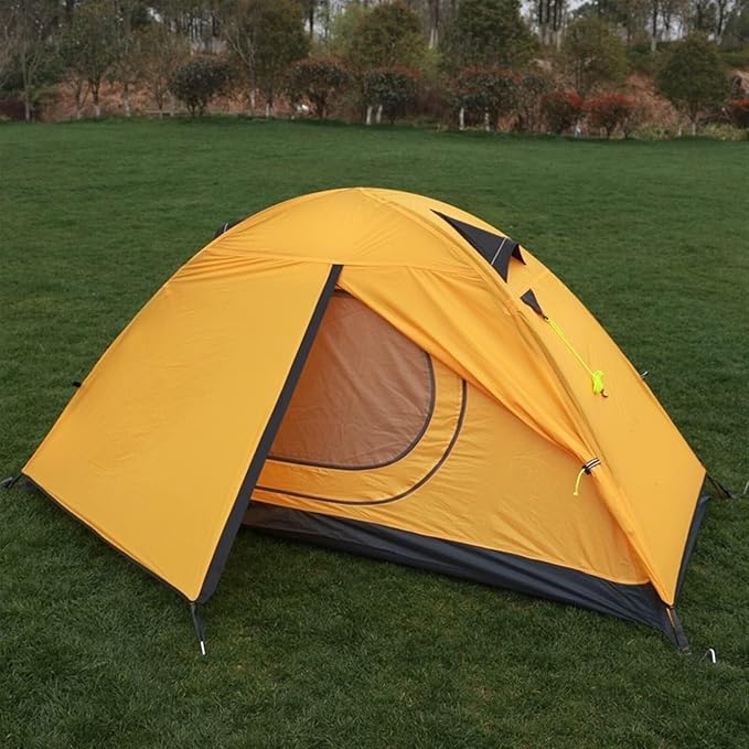 Ultralight 1 Person Backpacking Tent 4 Season Waterproof Camping Double Layer Cold Weather Easy Set Up Tents for Family Camp, Hiking, Hunting Outdoor Mountaineering Travel