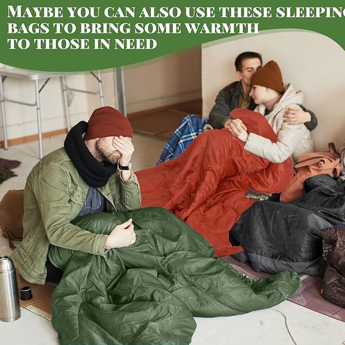 Tudomro 16 Pack Winter Camping Sleeping Bags Bulk Adults 4 Season Warm Cold Weather Lightweight Waterproof Compact Backpacking Sleeping Bag for Travel Hiking
