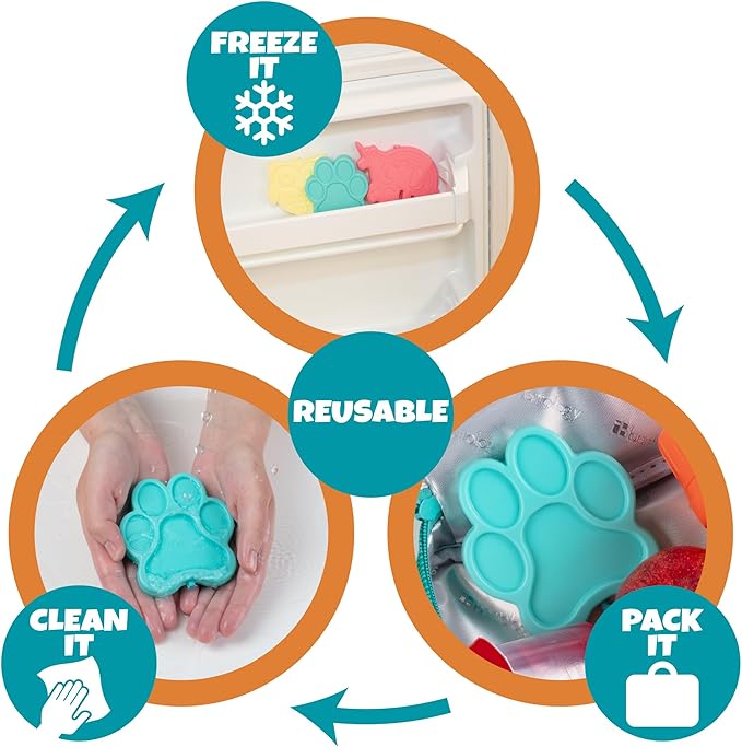 Kids Hard Ice Packs (3 PK) Slim Lightweight Reusable Cooler Freezer Packs- Long-Lasting Chillers Keep Food Fresh for Hours- Durable Leak-Proof Design for Boys Girls Back To School- BPA Free, Food Safe