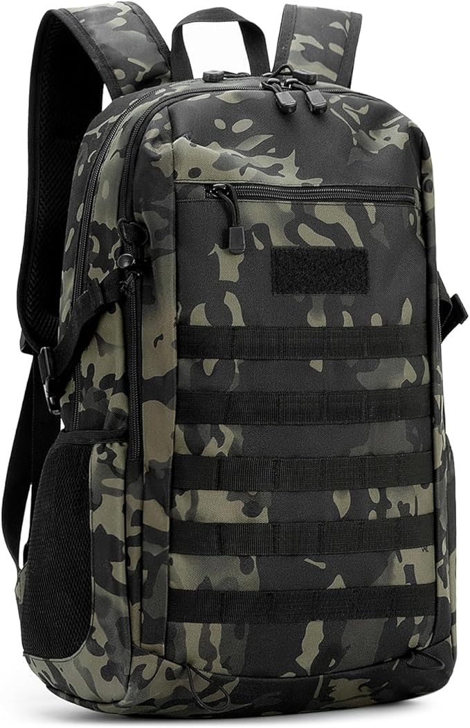 HUNTVP 10L/20L/30L Tactical Backpack Military MOLLE Backpack Rucksack Gear Tactical Assault Pack for Hunting Camping Trekking (30L-Camo)