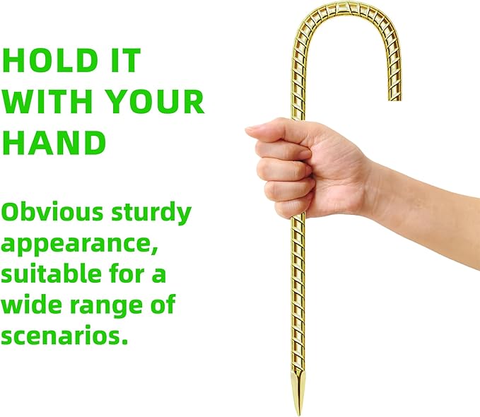 40 Pack 12 Inch Rebar Stakes Anti-Rust Galvanized Steel J Shape Hook Strong Ground Anchors for Tents, Position Kits, Fences, Trampolines Landscape Fabric for Farm Garden