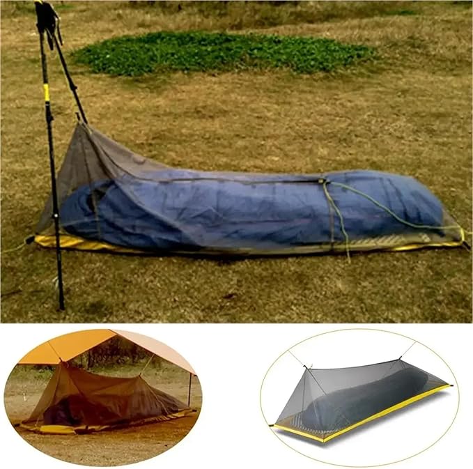 230g/260g Ultralight 1-Person Tent – 40D 210T Nylon 3-4 Season Camping Tent with Mesh Mosquito Net & Vent