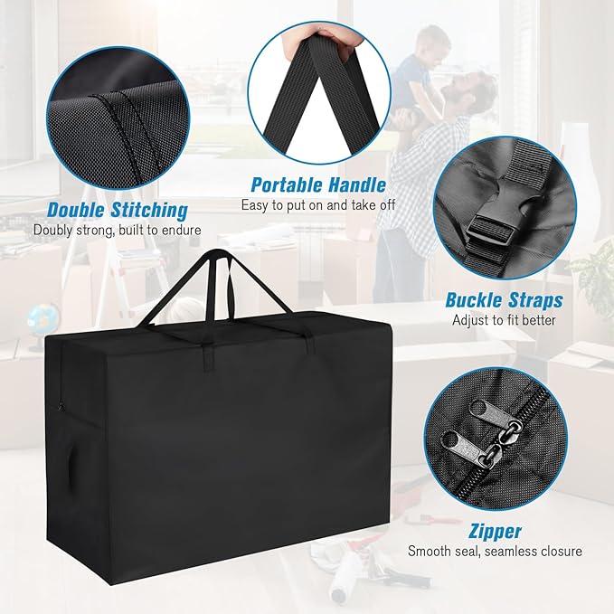 4" Narrow Twin Folding Mattress Storage Bags,Trifold Memory Foam Mattress Case,Portable Carrying Bag for 4" Cot Size Tri Fold Mattresses (Mattresses NOT Included)-31" L x 26" W x 13" H