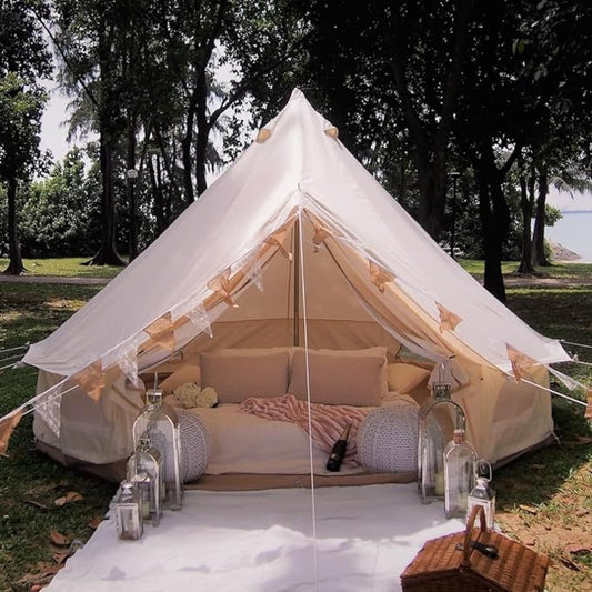 Latourreg Luxury 3M/4M/5M/6M Oxford Bell Tent with Zipped Detachable Groundsheet | Luxury, Zipped, Detachable, Groundsheet