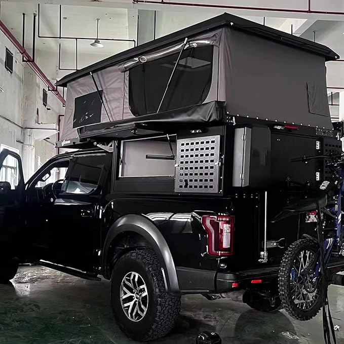 Waterproof Lightweight Modern Camper Truck Bed Tent for 6.5 ft Double Cabin Full Grenadeur Pickup Trucks