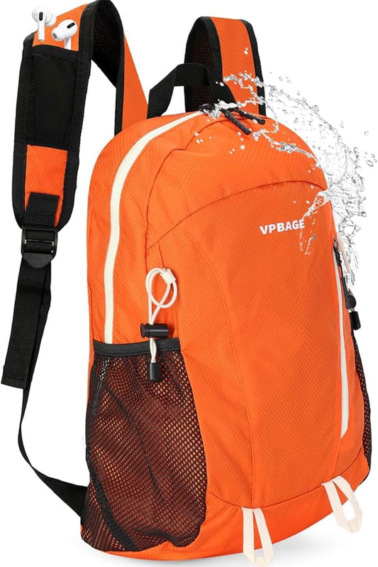 15L Water-resistant Hiking Daypack, Small Backpack Travel Outdoor, Lightweight Day Pack with Tool Loops