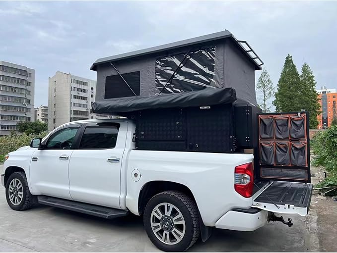 Waterproof Lightweight Modern Camper Truck Bed Tent for 6.5 ft Double Cabin Full Grenadeur Pickup Trucks