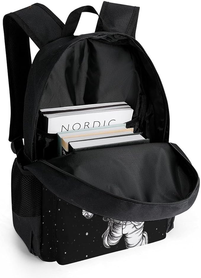 Supdreamc Backpack Lightweight Anti-Theft Multipurpose Trippy Space Astronaut Planet Art Shoulder Bag Large Capacity Travel Hiking Backpack With Padded Straps