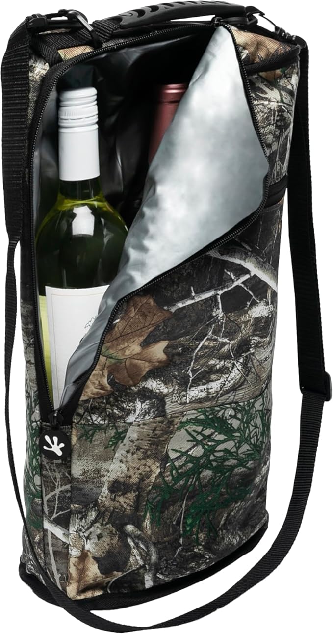 geckobrands Verticool Cooler - Insulated Portable Soft Cooler Bag with Adjustable Shoulder Strap, Holds 9 Cans or 2 Wine Bottles, Perfect for Beach, Picnics, and Outdoor Activities