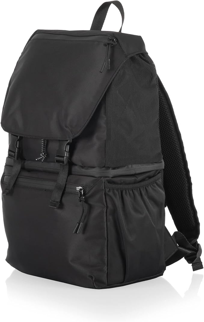 PICNIC TIME Tarana Backpack Cooler, Insulated Leakproof Backpack Made With Recycled Bottles, Portable Ice Chest For Beach, Hiking, Camping, Picnic, Lunch, Travel, Outdoor Adventures (Carbon Black)
