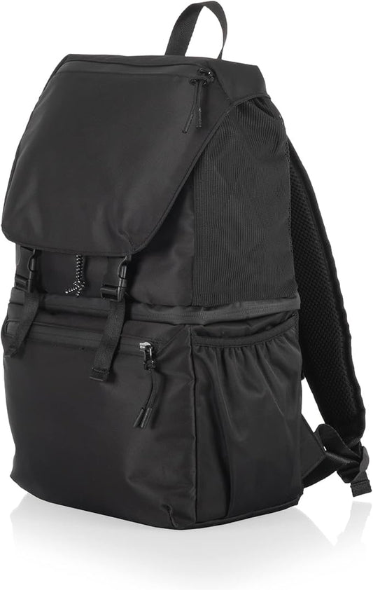 PICNIC TIME Tarana Backpack Cooler, Insulated Leakproof Backpack Made With Recycled Bottles, Portable Ice Chest For Beach, Hiking, Camping, Picnic, Lunch, Travel, Outdoor Adventures (Carbon Black)