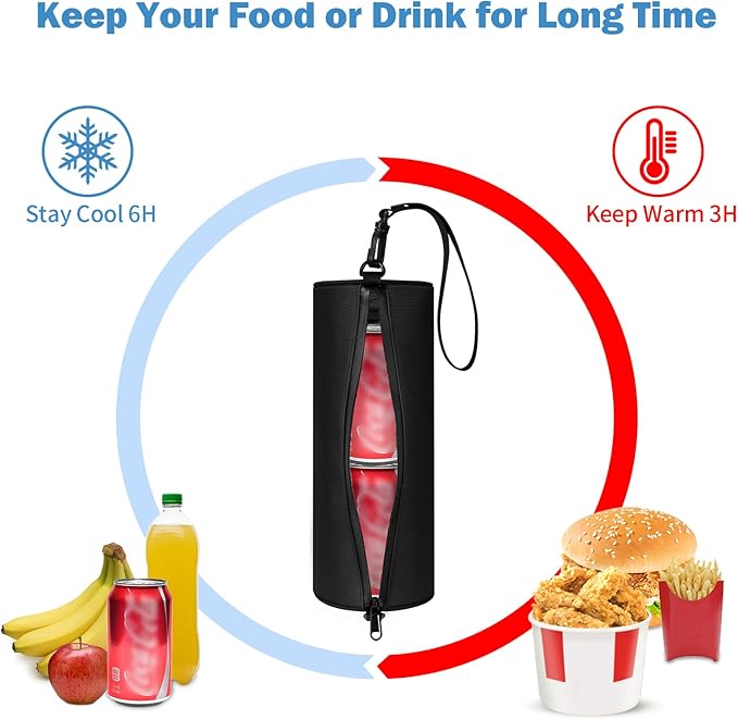 KENOBE 2-Pack Insulated Golf Cooler Bag with Shoulder Straps, Portable Camping Case Waterproof Soft Compact Beer Sleeve for Bottled Water, Picnic Fishing Hiking Essentials