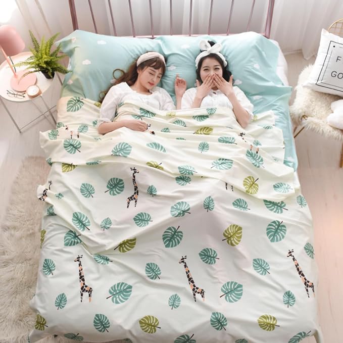 TRIWONDER Sleeping Bag Liner Cotton Camping Travel Sheet Sleep Sack Adult for Hostels Outdoor Picnic Planes Trains