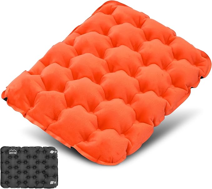 ONTYZZ Inflatable Seat Cushion Lightweight Stadium Seat Pad Travel Air Seat Cushion for Hiking Office Airplane Stadium Car
