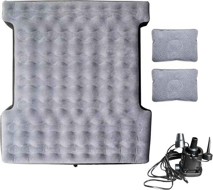 Vrasly Inflatable Truck Bed Air Mattress / 5.5ft to 5.8ft Truck Box/Converts to Full Double Size Bed/Inflatable Truck Bed Mattresses for Short/Mattress Mats with Pump&Carry Bag
