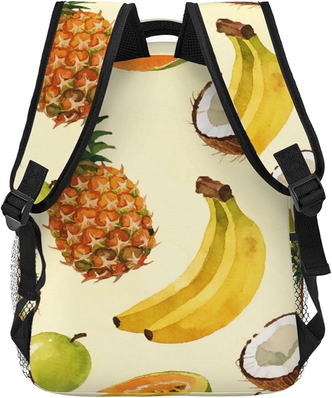 Rucksacks Lightweight Multipurpose Anti-Theft Pineapple Banana Fruits Shoulder Bag Big Capacity Laptop Book Bag Rucksack With Padded Straps
