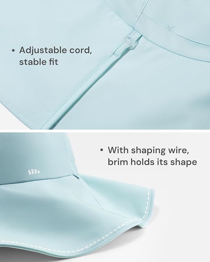 BENEUNDER Reversible Wide Brim Sun Bucket Hats UPF50+ UV Protection Foldable for Women Outdoor Beach Vacation Travel