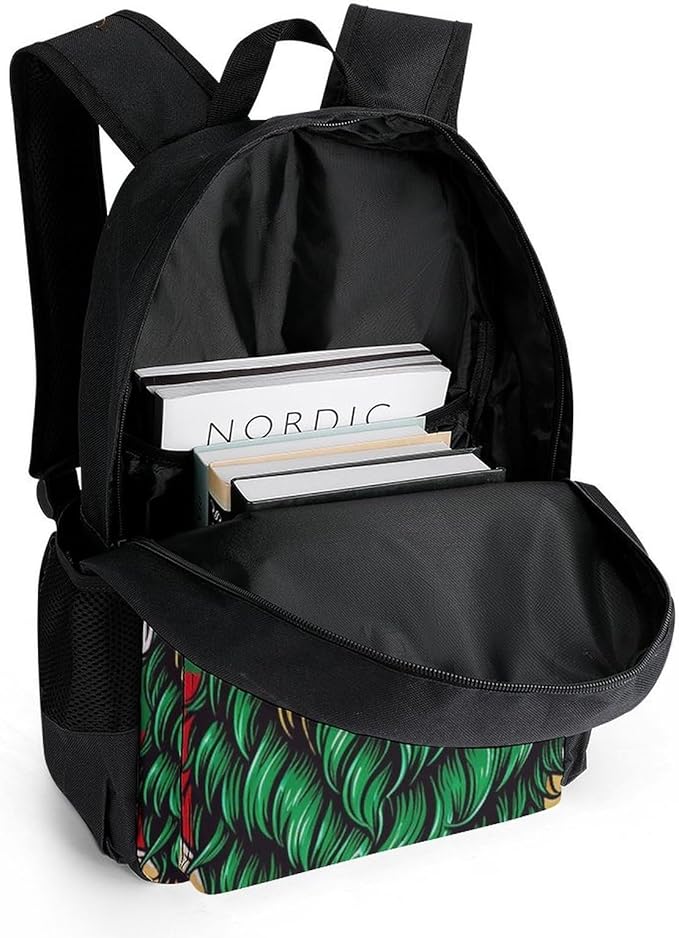 Casual Daypack Multipurpose Anti-Theft Large Capacity Carry On Bag, Lion Judah Weedleaf Smoke Art Casual Daypack Climbing Shoulder Bag With Padded Straps
