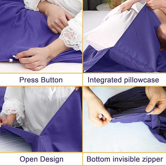 Sleeping Bag Liner, Ultralight Travel Sheet with Zipper and Compact Carry Bag, Portable Sleeping Camping Sheet, Soft Sleeping Bag Sack for Hotel, Hiking, Tenting, Camping