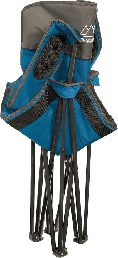 MOUNTAIN SUMMIT GEAR Quilted Standard Camping Chair with Padded Seat and Back for Camping/Hiking/Backpacking Made by Caddis Sports (Standard Chair (Blue))