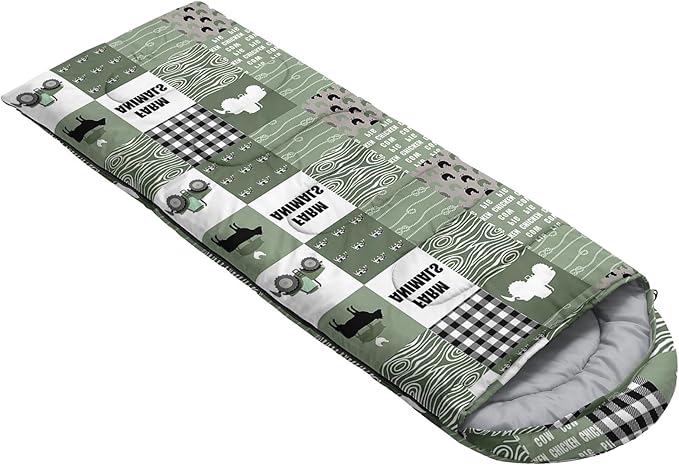 Kids Sleeping Bag for Boys Girls,Bohemian Cowboy Print-Lightweight Warm Portable Outdoor Indoor-Waterproof Cold Weather Resistant Sleeping Bag for Camping Hiking