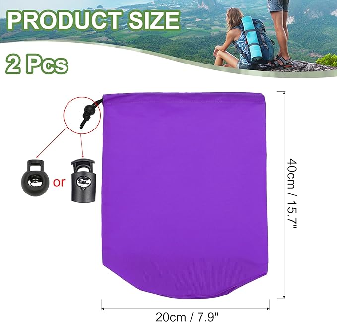 PATIKIL Stuff Sack, Waterproof Outdoor Storage Sack Portable Drawstring Dust Flap Bag Lightweight Sleeping Bag for Camping Hiking Travel