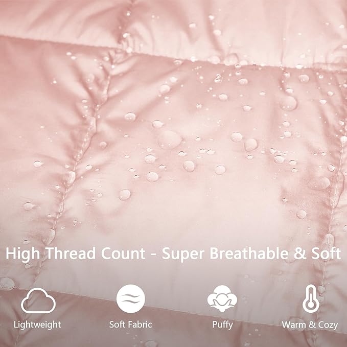 Mini Camping Blanket,Lightweight Puffy Blanket Packable Down Alternative Throw Blanket Waterproof Windproof for Outdoors, Travel, Beach, Airplane, Hiking