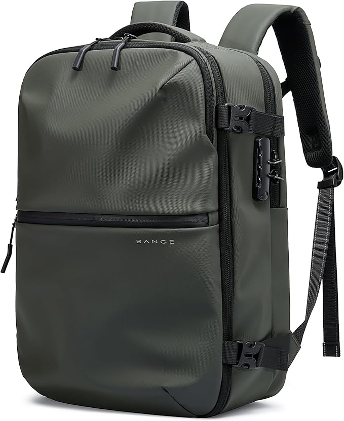 BANGE Travel Laptop Backpack for 15.6inch, Waterproof Weekender Bag with Water Bottle Holder, Carry-On Suitcase Luggage Backpack for Airline Traveling