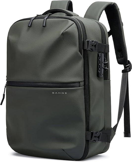BANGE Travel Laptop Backpack for 15.6inch, Waterproof Weekender Bag with Water Bottle Holder, Carry-On Suitcase Luggage Backpack for Airline Traveling
