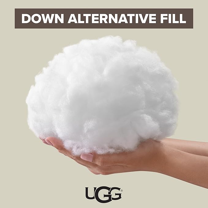 UGG Cooling Pillow Standard Size Pillow, Hotel Style for Stomach, Back or Side Sleepers, Washable Cover Down Alternative for Queen Full or Twin Beds, 20-inch x 28-inch, White