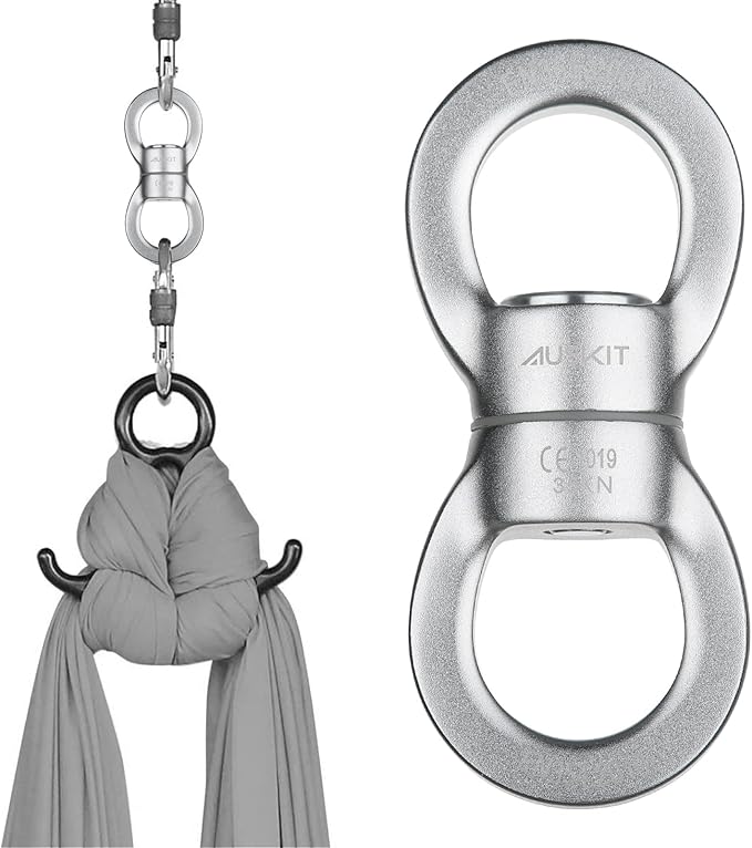 Silver Swing Swivel, 35 KN Safest Rotational Device Hanging Accessory