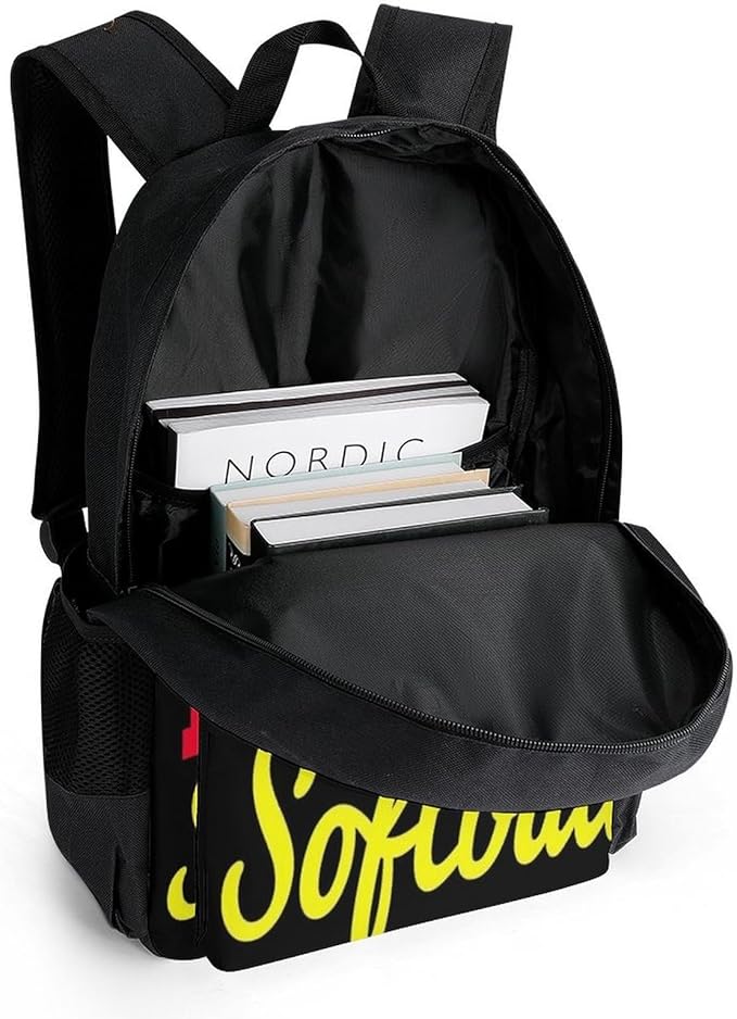 Supdreamc Lightweight Backpack for Gym Travel Bicycle, Big Capacity Multipurpose Anti-Theft Carry On Bag, I Live Love Softball Travel Hiking Bag Day Pack