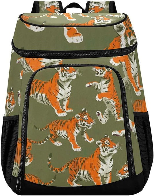 YETTASBIN Leakproof 36 Cans Cooler Backpack for Men Women - Tiger Insulated Backpack Cooler Large Capacity Waterproof Lunch Bag for Hiking, Camping, Beach, Fishing, Work
