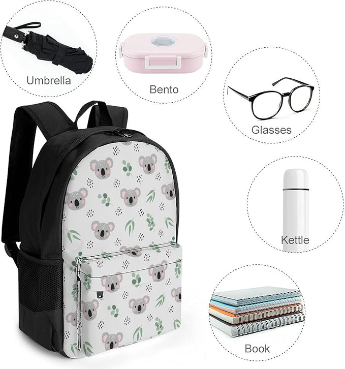 Sturdy Multipurpose Dual Shoulder Bag for Gym and Outdoor Activities, Koala Grey, Travel Hiking Daypack