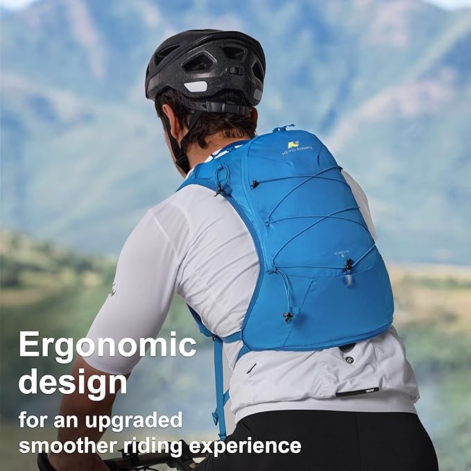 N NEVO RHINO Hydration Backpack,10L Hydro Water Daypack with 2L Water Bladder, Lightweight Hiking Backpack-Hydration Bike Pack for Cycling Rave