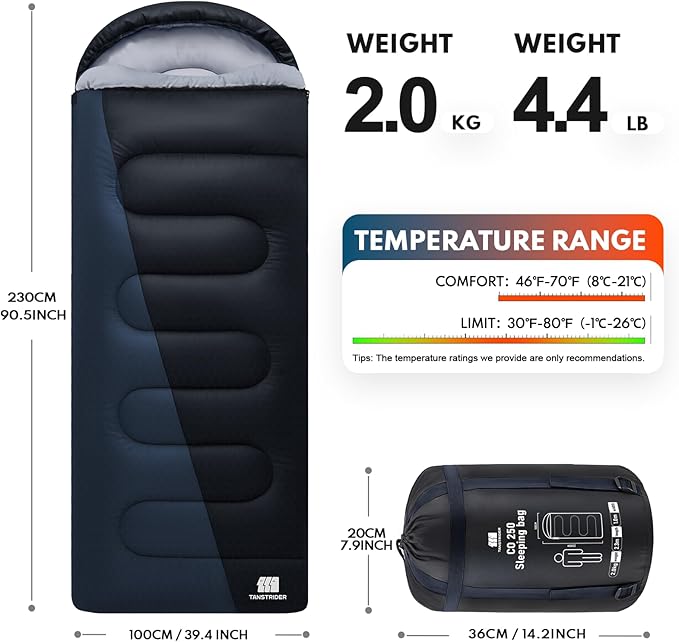 0 Degree XXL Sleeping Bags for Adults Cold Weather,Camping Sleeping Bag with Compression Sack for Winter Hiking, Hunting,Traveling