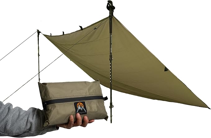 VIAM Outdoors | Switchback Ultralight Waterproof Tarp | 1.9oz | Tan