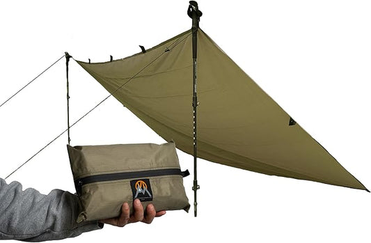 VIAM Outdoors | Switchback Ultralight Waterproof Tarp | 1.9oz | Tan