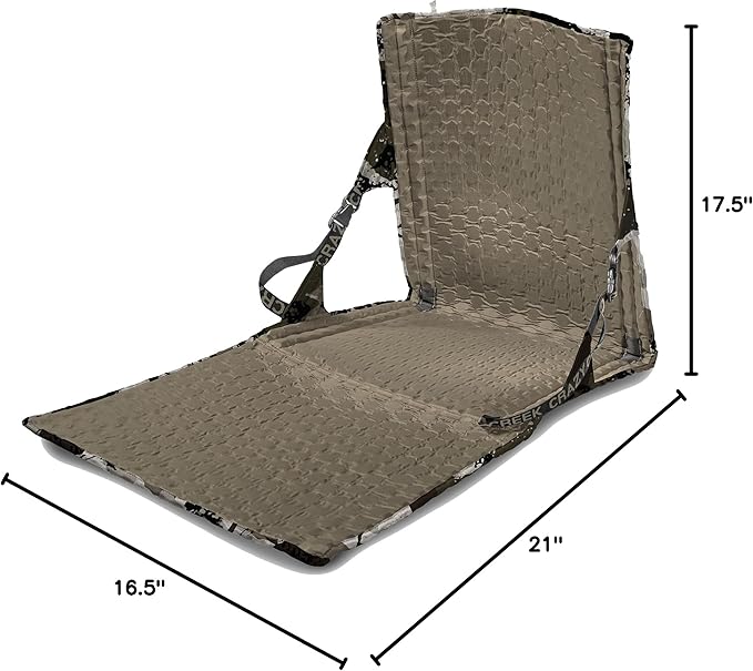 Crazy Creek HEX 2.0 PowerLounger for Day Hiking & Backpacking Trips, 250 LBS Weight Capacity, Adjustable Straps, Compact Design, Water-Resistant, Kings Camo