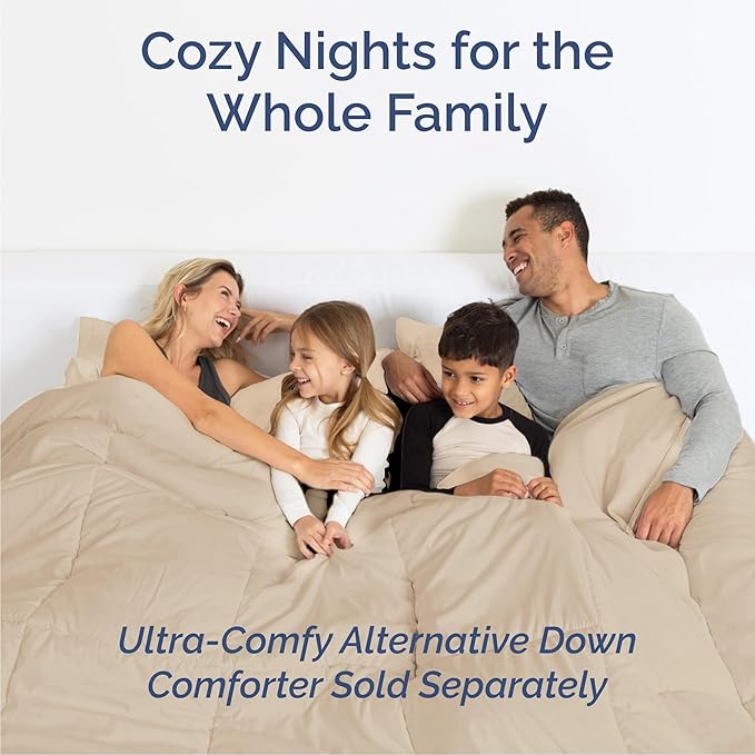 Cal King Size 4 Piece Sheet Set - Comfy Breathable & Cooling Bed Sheets Set - Hotel Luxury Bedding for Women, Men, Kids, Teens, Boys & Girls - Deep Pockets, Ultra-Soft, Wrinkle Free - Oeko-Tex - Cream