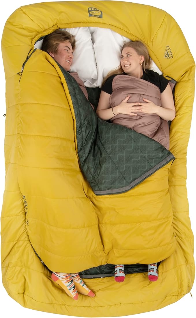 Kelty Tru.Comfort Doublewide 20 Degree Sleeping Bag – Two Person Synthetic Camping Sleeping Bag for Couples & Family Camping